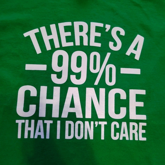 Green T-Shirt Funny 😁 (AQ3) - Picture 2 of 3